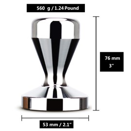 Coffee Tamper Press Chromed (53 mm / 2.1")