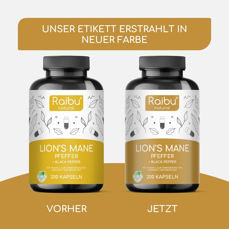 Lions Mane (Hericium Erinaceus) - 1950mg Hericium Extract Daily Dose