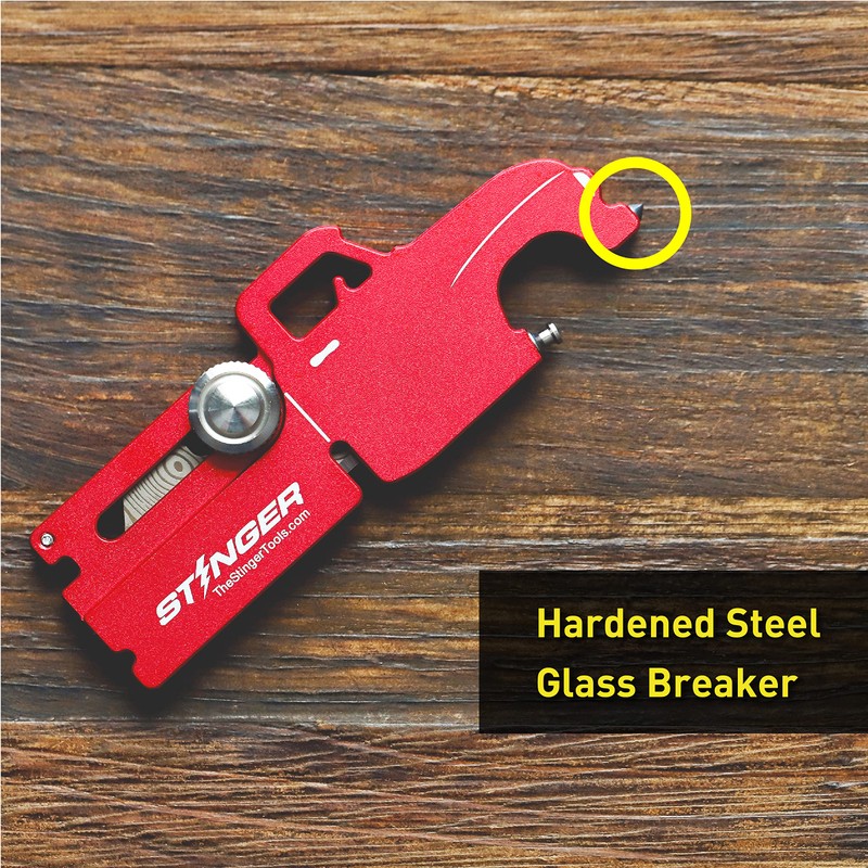 Stinger Utility Knife with Standard Replaceable Razor Blade, Bottle Opener,