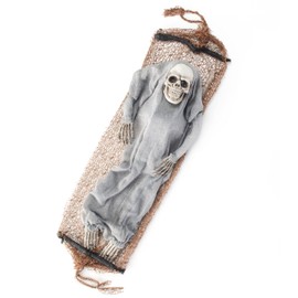 Motion Activated Sleeping Skeleton in Hammock Decoration with Lighting