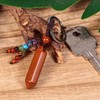 Nupuyai Hexagonal Red Jasper Crystal Stone Keychain Hand Charm Keychain