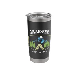 Saas-Fee Ski Goggles Resort Swiss Alps Skiing Switzerland Stainless Steel Insulated Tumbler