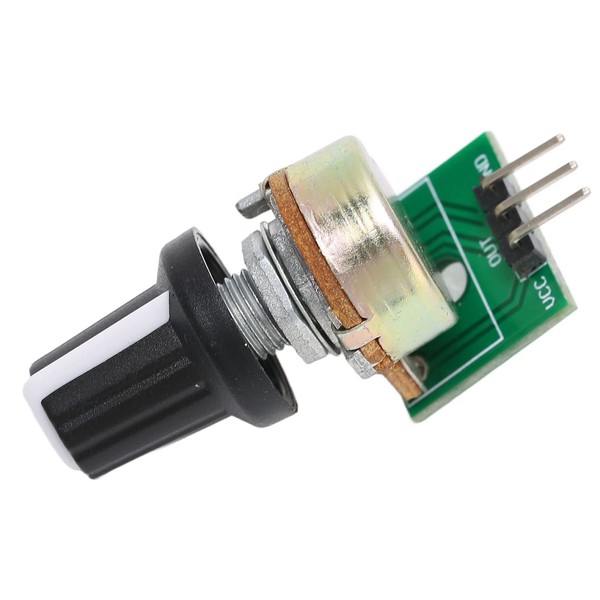 10k Ohm Potentiometer Rotary Potentiometer Module Adjustable with Knob Resistance Module 3 Pin Potentiometer Module Analog Output 0‑5V Electrician