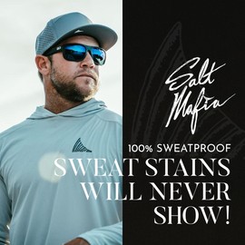Salt Mafia Flat Brim Waterproof Hats for Men - Performance Snapback Surfer Hat