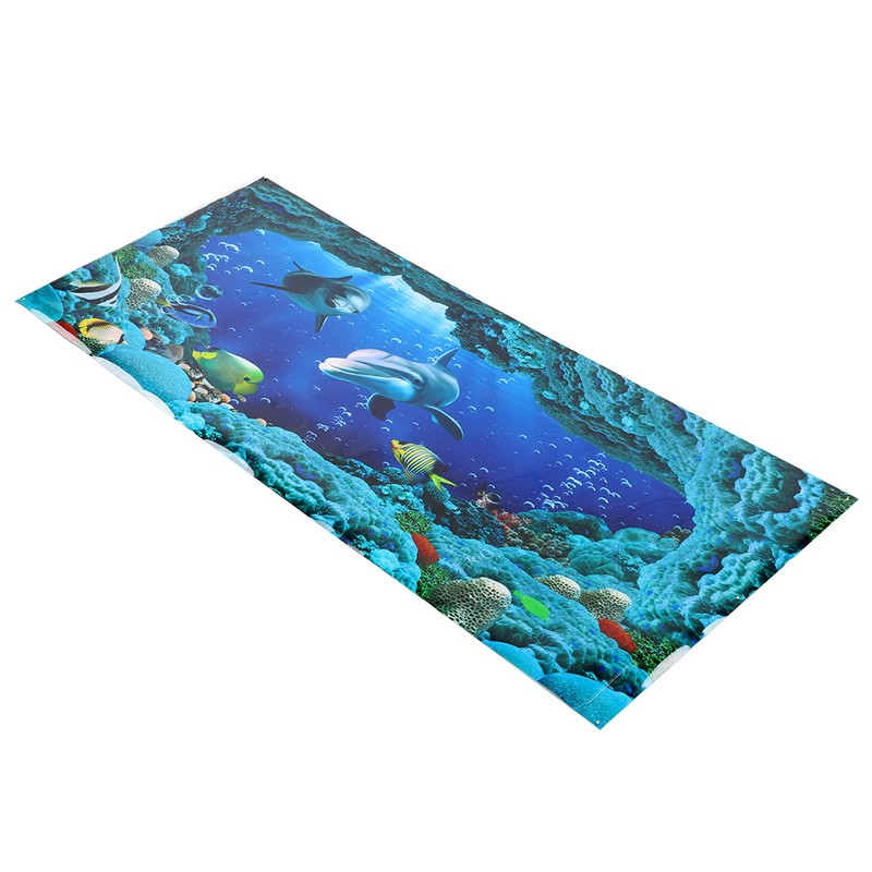 Background Poster Decorative Sea World Paintings PVC Sticker Landscape for