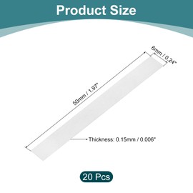 sourcing map 20 Pcs Pure Nickel Sheet, 99.96% Pure Nickel Plate 0.006"x0.24"x2"(0.15x6x50mm) Strip for Electroplating Scientific Lab Industry DIY Craft