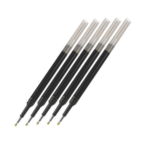 Pentel Energel Liquid Gel Pens Refills-0.5mm- Fine Line, Black Ink-value set of 5