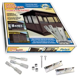 Pylex Deck Sunblind System 11070, Louvers Bracket Shutter Hardware Kit, Up to 11 Boards (48'') - Stainless Steel Brackets