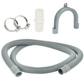 EMNIMQ Universal Drain Hose Extension Pipe Kit for Washing Machine Hose/Washer Dryer Dishwasher Cold Inlet Fill & Waste Water Extendable Drain Hose with Washing Machine Drain Hose Clip(1.5m,24mm)