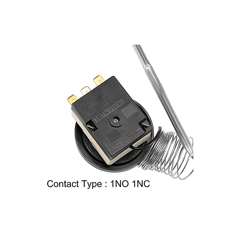 sourcing map 1NO 1NC 250/380V 16(2) A 0-50C Temperature Control