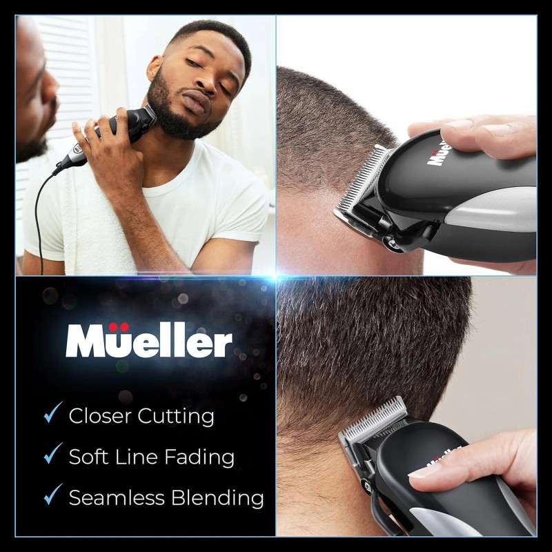 Müller Mueller Ultragroom Hair Clipper and Trimmer, Pro Colored Haircutting