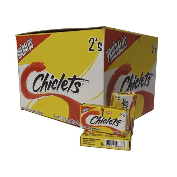 Adams Gum 100 x 2 units - Chiclets (Pack of 1)