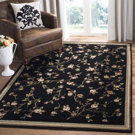 Safavieh Lyndhurst Collection LNH220A Traditional Floral Black Area Rug (3'3" x 5'3")
