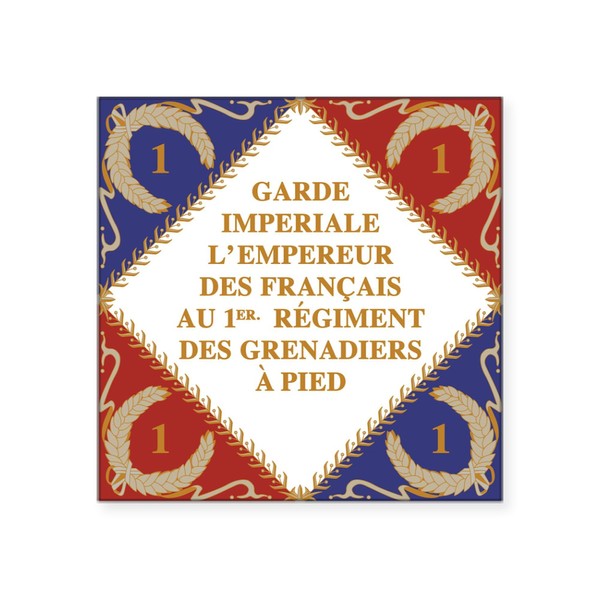 CafePress Napoleon's Guard Flag Sticker Square Bumper Sticker Car Decal