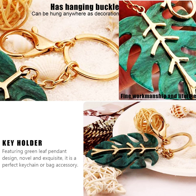 Leaf Keychain Acrylic Keychains Metal Keychain Leaf Shape Metal Keychain
