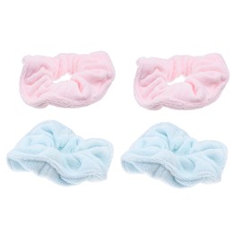 Ipetboom 4pcs Absorbent Hair Drying Scrunchies for Women Quick Drying Microfiber Hair Bands Gentle Secure Hold for Wet Soft and Comfortable for All Types