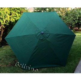 Bellrino Patio Umbrella Canopy Replacement Cover Fit 10 Ft 6 ribs Green Color