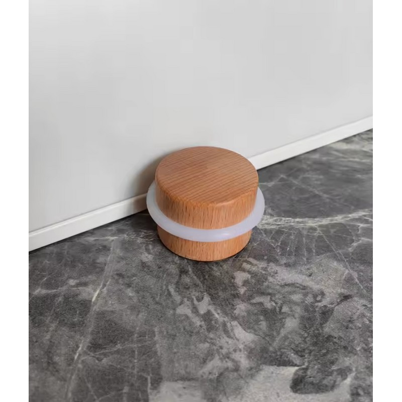 Self-Adhesive No-Drill Door Stopper – Silicone Ring Wall and Furniture