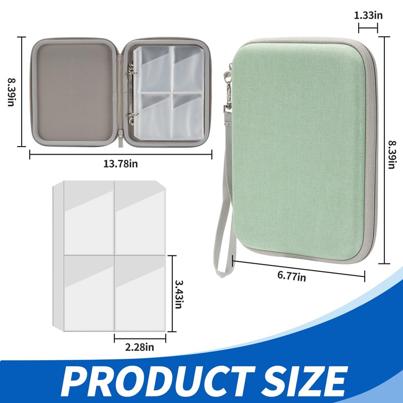 Jeachan Card Case for Yoto cards, Soft Portable Folder with