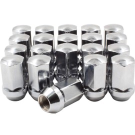 Wheel Accessories Parts 9/16 OEM Lug Nuts Chrome 20 Pack 9/16"-18 Lug Nuts fit Chrysler Mitsubishi Dodge RAM 1500, OEM Replacement 6036433AA 611-204 Wheel Lug Nut Factory Style (Chrome)