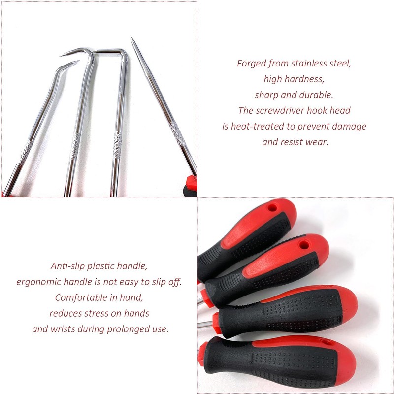 NyxSeat Set of 4 Screwdrivers, Car Tyre Repair Tool, Manhole