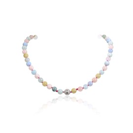 Fukugems Natural Stone Necklace for Women Men Gemstone Beads Chain Birthstone Chain, Gemstone, Pearl