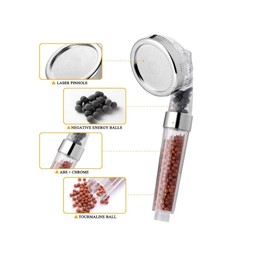 Shower Head with Hose 1.5 m Holder, Filtration Shower Head Ion Filter Hand Shower 200% High Pressure 30% Water Saving for Dry Skin & Hair