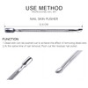 Rolabling Nail Cuticle Pusher and Spoon Cleaner Professional Stainless Steel