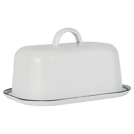 IB Laursen 0411-11 Butter Box Enamel White 13.2 x 10 x 18.5 cm