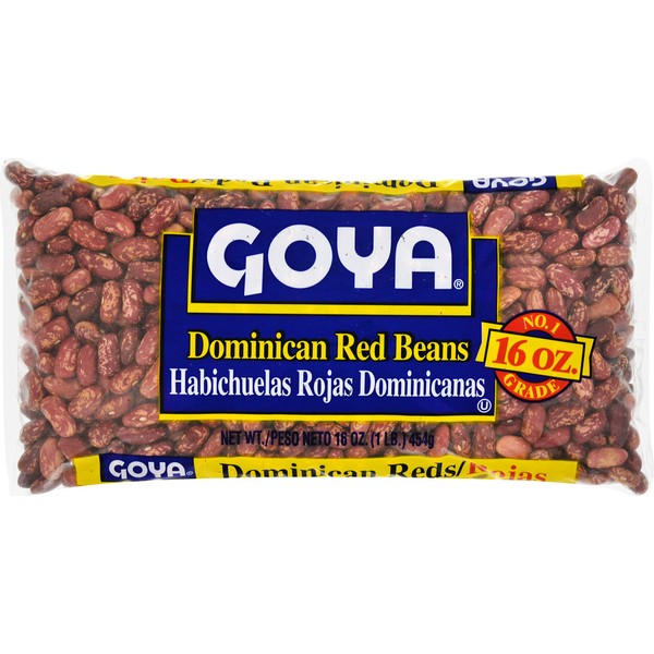 Goya Foods Dominican Red Beans, Dry, 16 Ounce (Pack of 24)