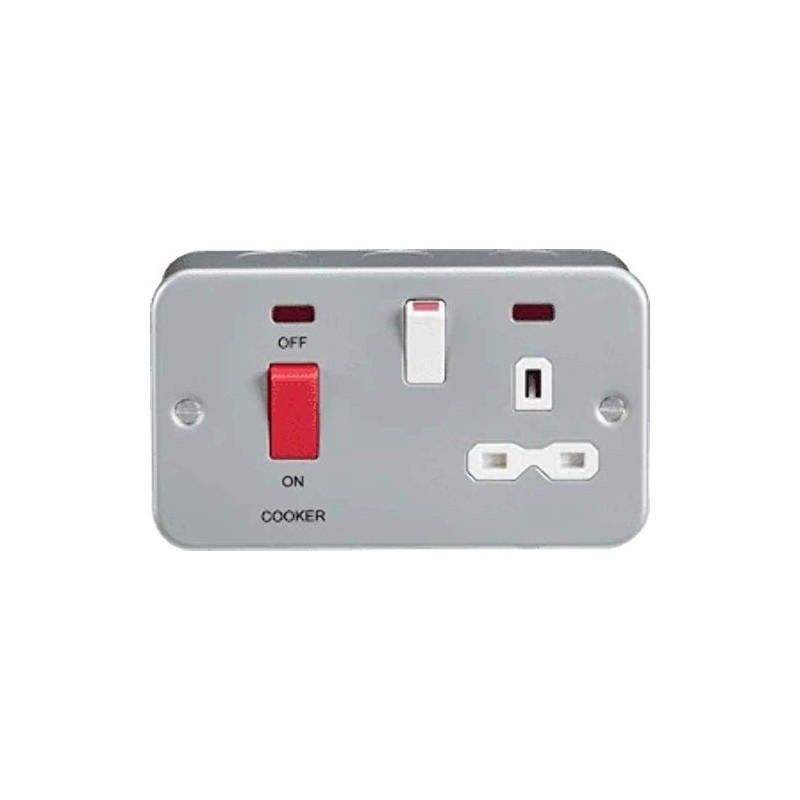 Knightsbridge MR8333N Metal Clad 2G 45A DP Cooker Switch and
