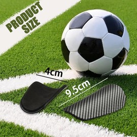 Football Shin Pads, Dark Grey, 9.5 x 6 cm, Extra Mini Shin Pads for Teenagers and Adults, Protective Equipment, Small Shin Pads for Men, Women, Children, Boys, Girls