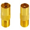 Poppstar 8 x SAT Adaptor Coaxial Antenna (F-Female, 4x to
