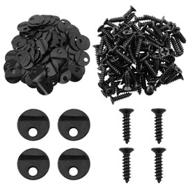 Yocimango 100 Metal Round Press Black + 100 Screws Picture Frame Backing Clips Picture Frame Clips to Hold Picture in Frame for Hanging Pictures Poster 100 Set
