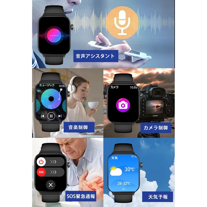 Smart Watch, Genuine 2025, Large 1.96-inch Screen, Japanese Sensor, Bluetooth