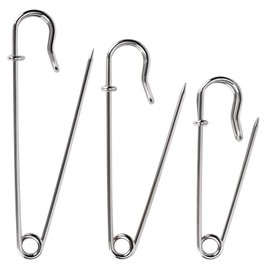 Bulk Pack of 40 Heavy-Duty Safety Pins – Assorted Sizes (2", 3", 4") – Extra-Sturdy Pins for Blankets, Skirts and Crafts
