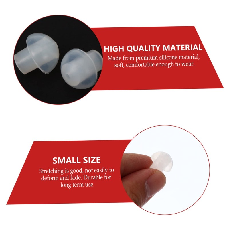KOMBIUDA 10pcs Replacement Mushroom Earbud Tips for Acoustic Tube Earpieces