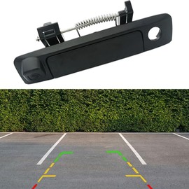 Kacepar Rear Tailgate Boot Handle with Reversing Camera, 170° Wide Angle Rear View Camera, Tailgate Door Handle Compatible with Ford Ranger 2012-2020, Solid