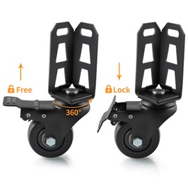 Chegulu 3" Storage Rack Caster Wheels, Storage Shelf Accessories Fit to Boltless Self Locking Shelving Racks, Total Load Capacity 1000 Lbs, 4 Pcs