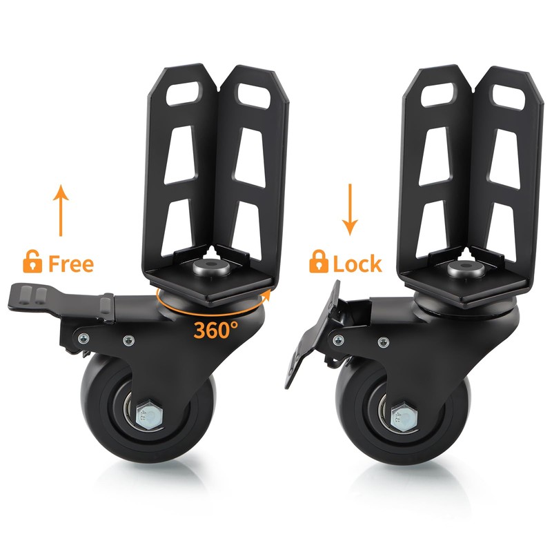 Chegulu 3" Storage Rack Caster Wheels, Storage Shelf Accessories Fit