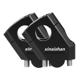 Xinaishan Motorcycle Handlebar Riser Motorcycle Handlebar Riser Handle Post 22mm/28mm Universal (MDL3517 (Diameter 22mm), Black)
