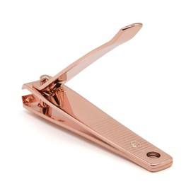 PrettyClaw Nail Clippers Sharp Edge Fingernail and Toenail Clipper Cutter Thick Nail Tool for Manicure and Pedicure (Rose Gold, Curved Edge)