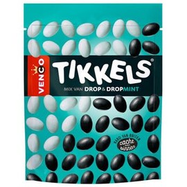 Venco Tikkels Drop & Mint I Licorice & Mint Pastilles with Hard Outside and Soft Inside I 245g 8.64 ounce