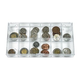Lindner 4822 Collector's Box Transparent with 12 Compartments