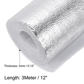 PATIKIL Reflective Insulation Foam Core Radiant Barrier 16" x 12" Double Side Foil Cold and Heat Shield Thermal Insulation for Ceilings,Walls,Window,Steel Buildings,Roofing