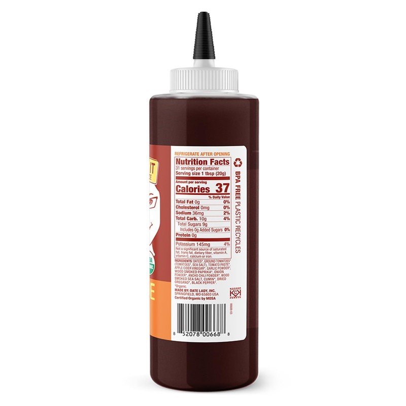 Date Lady BBQ Sauce | Sweetened with Dates! | Organic,