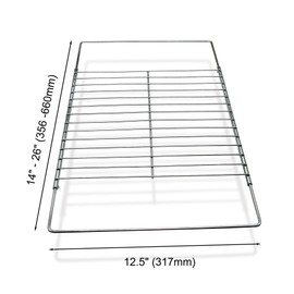 2Pack Adjustable Extendable Oven Rack, Wire Racks, Universal Telescopic Oven Cooker Shelf Rack For Whirlpool Frigidaire GE Kenmore Ovens. Adjusts from 14.5 Inches - 25.5 Inches Wide.