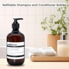 Abriclo 480ml Refillable Shampoo and Conditioner Bottles, Shampoo and Conditioner