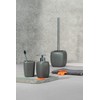 WENKO 20019100 Bicchiere porta soazzolino in ceramica Faro grigio, Ceramica,