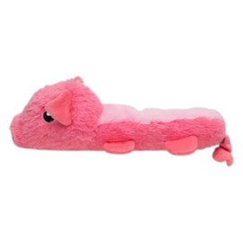 JACK AND VANILLA Interaktives Pink Pig Hunde- oder Katzenspielzeug mit integrierter Pfeife, weich und langlebig, leicht zu reinigen, 24 cm, Pink, für alle Rassen